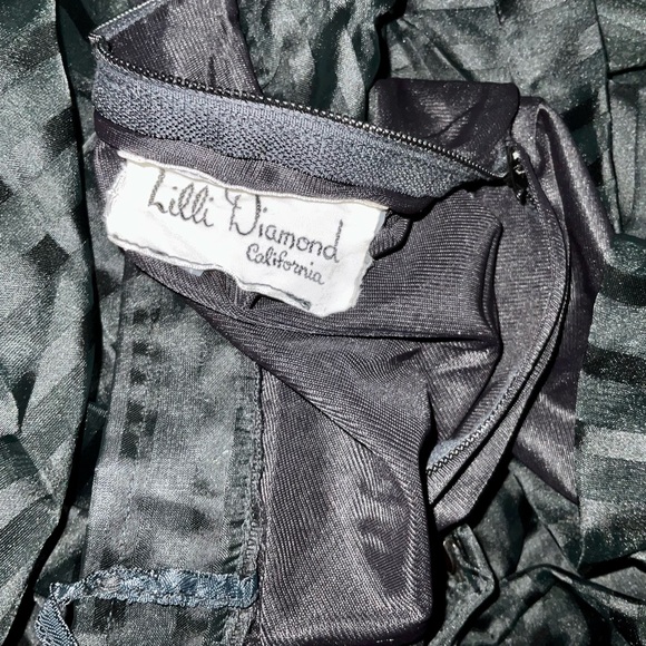 Designer Lilli Diamond of California,1950’s Glam Maxi Black Skirt 
Size Small - Picture 4 of 6